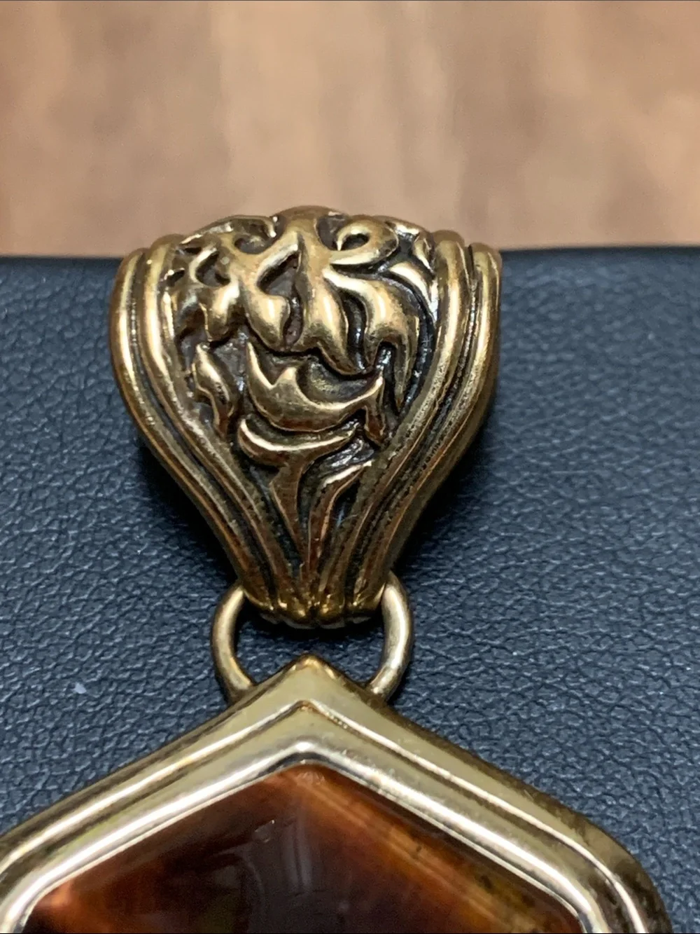 Vintage Barse Tiger Eye Pendant - Picture 2 of 3